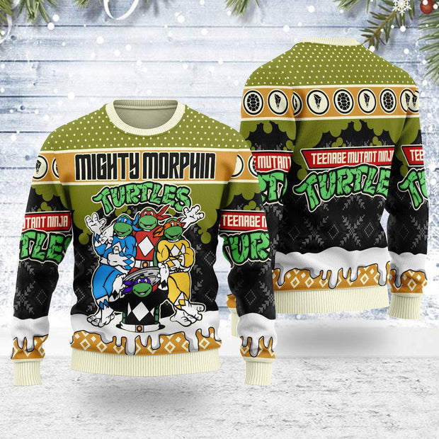 Merry Christmas Mighty Morphin Turtles Unisex Wool Sweater UGLPRG011