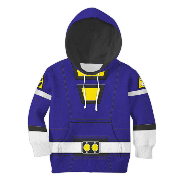 Unisex Kid Tops Power Rangers Turbo Blue 3D Apparel KDTPR004