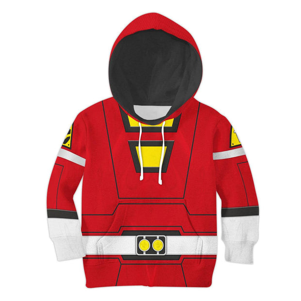 Unisex Kid Tops Power Rangers Turbo Red 3D Apparel KDTPR005