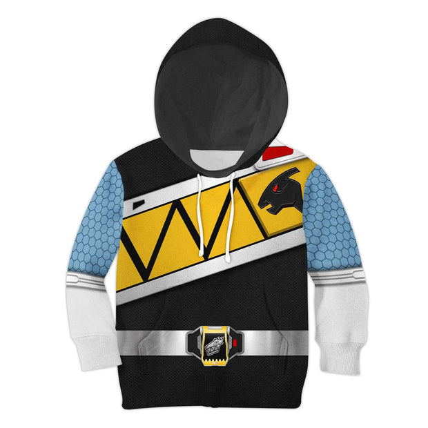 Unisex Kid Tops Black Power Rangers Dino Charge 3D Apparel HSQT4283