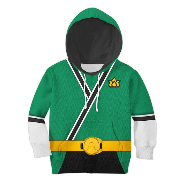Unisex Kid Tops Green Power Rangers Samurai 3D Apparel HSQT4296