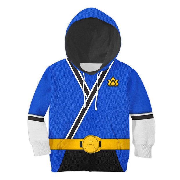 Unisex Kid Tops Blue Power Rangers Samurai 3D Apparel HSQT4297