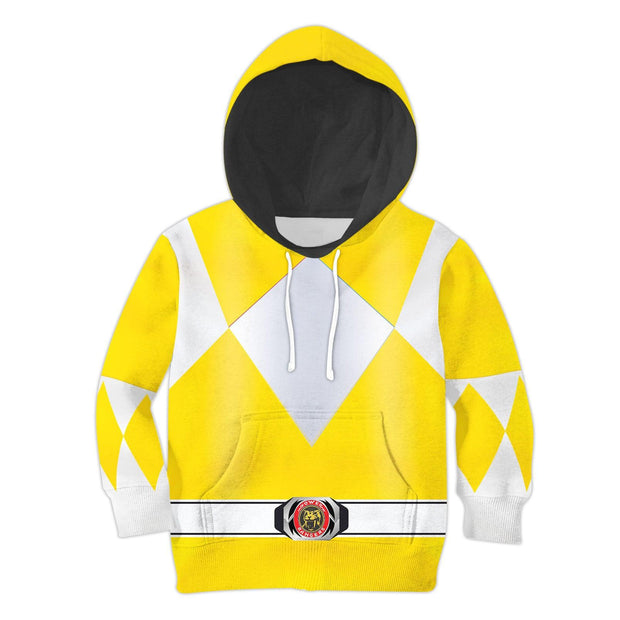 Unisex Kid Tops Yellow Power Ranger 3D Apparel HSQT4302
