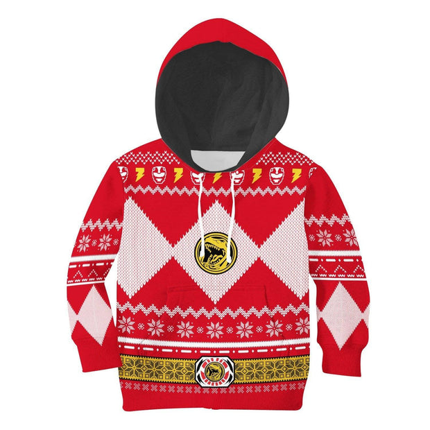 Unisex Kid Tops Pullover Sweatshirt Red Power Ranger 3D Apparel UGLPRG013