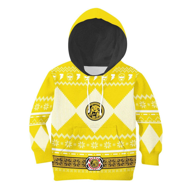 Unisex Kid Tops Pullover Sweatshirt Yellow Power Ranger 3D Apparel UGLPRG014