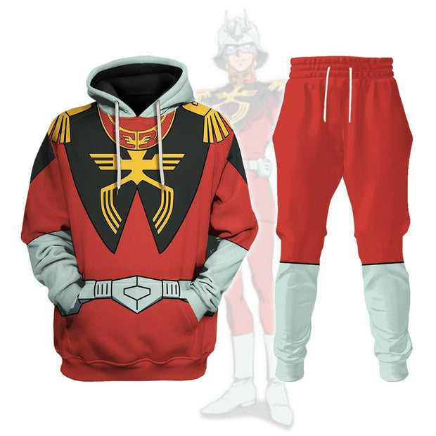 Char Aznable Mobile Suit Gundam Costume All Over Print Tracksuit Hoodie CSGDM002