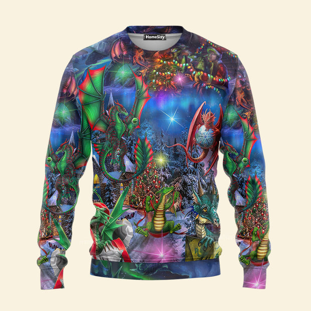 Christmas Dragon Light Sweatshirt QT4091402