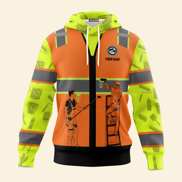 Personalized Custom Name Painter Safety Ver 2 3D - Hoodie QT4093001