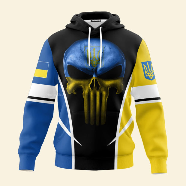 Skull Ukraine A Place Your Feet Never Leave Ukrainian Support Ukraine - Hoodie QT4101102
