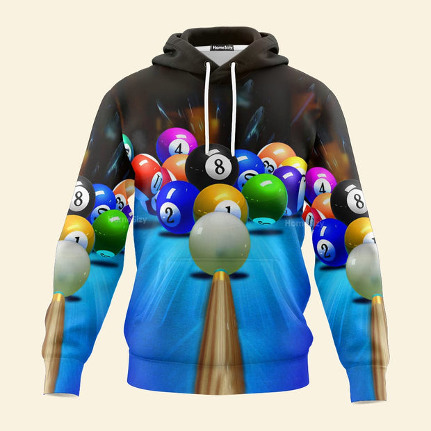 Billiards 8 Ball Realistic Graphic Style - 3D Tshirt