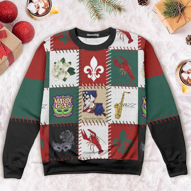 Louisiana Famous Things Ugly Christmas Sweater 3D Printed Best Gift For Xmas Adult QT4111502