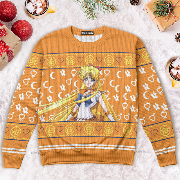 Sailor Venus Mercury Christmas Ugly Sweater QT4112005