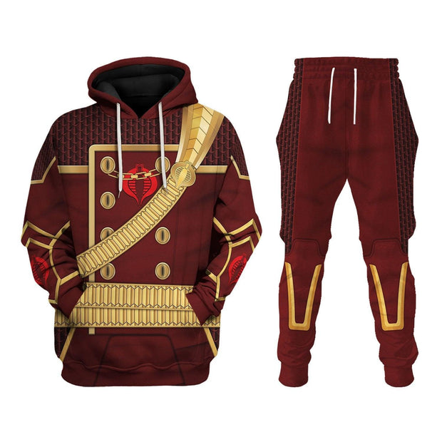 GIJ Cobra Commander Burgundy Color Costumes Hoodie Sweatshirt T-Shirt CSGIJ053