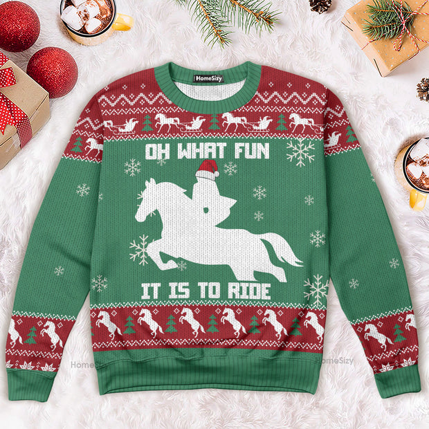 Horse Lover Ugly Christmas Sweater 3D Printed Best Gift For Xmas Adult QT4112402