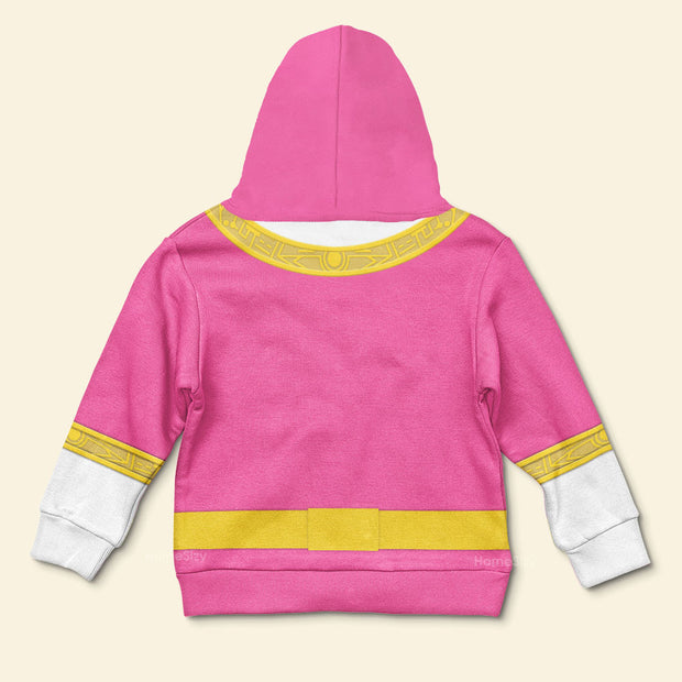 Pink Power Rangers Zeo Cosplay Costume Unisex Kid Tops HSQT4292