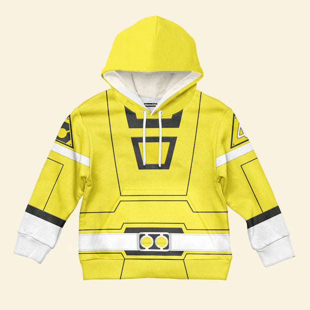 Unisex Kid Tops Power Rangers Turbo Yellow 3D Apparel KDTPR002