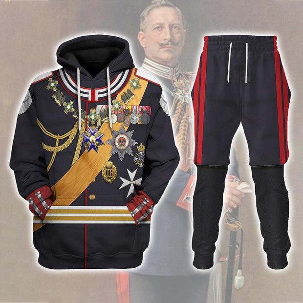 HG Kaiser Wilhelm II Gala Uniform with Degen German Empire Costume Hoodie Sweatshirt T-Shirt Tracksuit CSHGC003