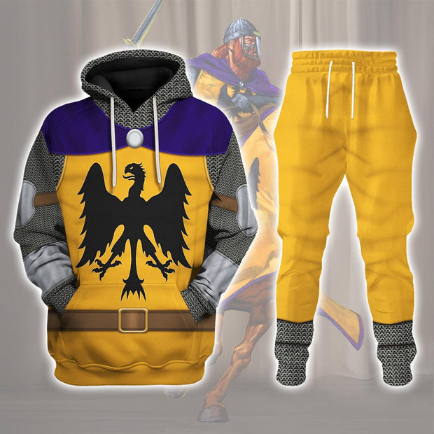 HG 12th Century Holy Roman Empire Knight Costume Hoodie Sweatshirt T-Shirt Tracksuit CSHGC025