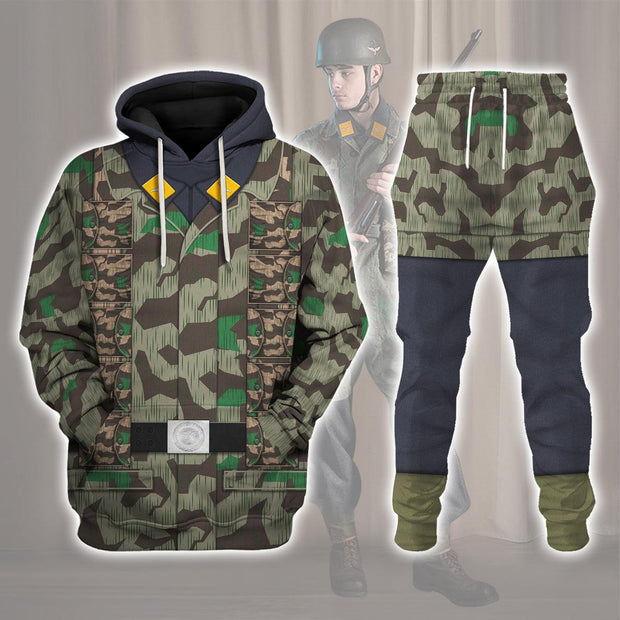 HG German Parachutist-Splinter Pattern Smock-Combat Uniform Costume Hoodie Sweatshirt T-Shirt Tracksuit CSHGC037