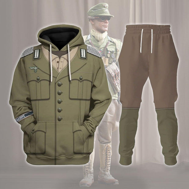 HG Wehrmacht Heer Afrikakorps Costume Hoodie Sweatshirt T-Shirt Tracksuit CSHGC052
