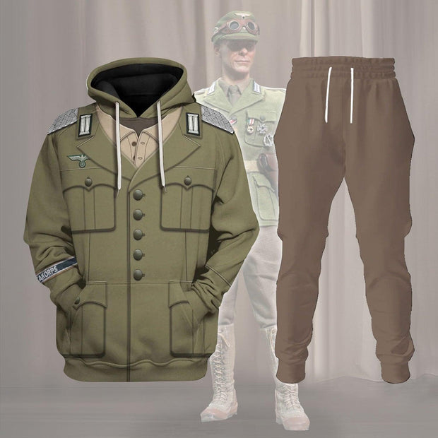 HG Wehrmacht Heer Afrikakorps Officers Costume Hoodie Sweatshirt T-Shirt Tracksuit CSHGC056