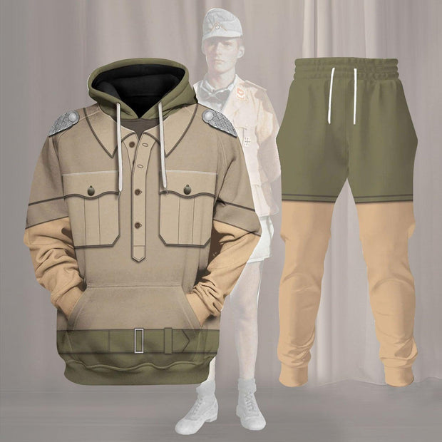 HG Wehrmacht Heer Afrikakorps Officers Costume Hoodie Sweatshirt T-Shirt Tracksuit CSHGC060