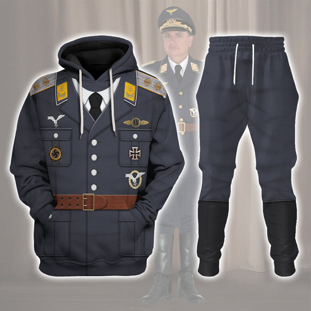 HG Service Uniform Of A German Air Force (Luftwaffe) Captain, WW2 Costume Hoodie Sweatshirt T-Shirt Tracksuit CSHGC062