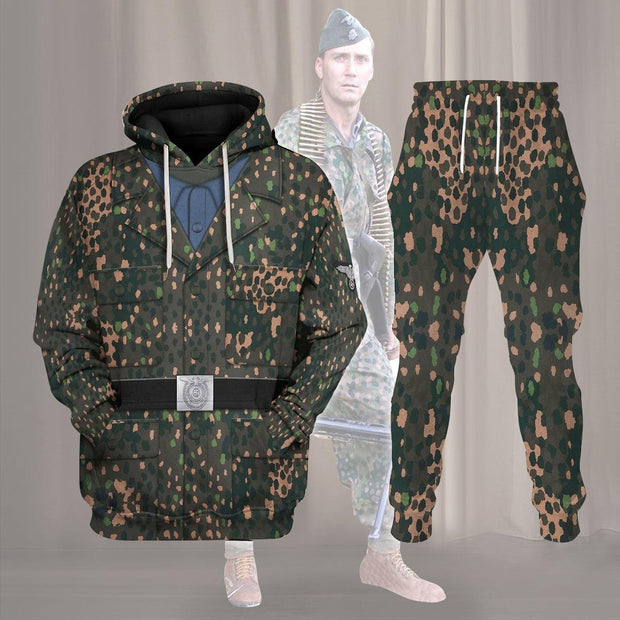 HG Herringbone Twill (HBT) M44 Pea Dot Pattern (Erbsenmuster) Costume Hoodie Sweatshirt T-Shirt Tracksuit CSHGC101