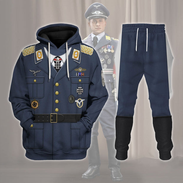 HG Aircraft Pilot Helmut Lent Costume Hoodie Sweatshirt T-Shirt Tracksuit CSHGC090