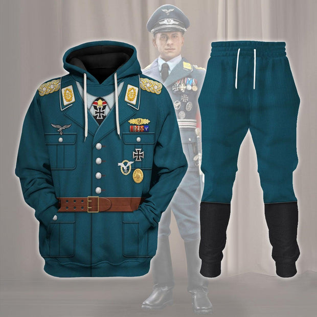 HG German Aircraft Pilot Werner Molders Costume Hoodie Sweatshirt T-Shirt Tracksuit CSHGC091