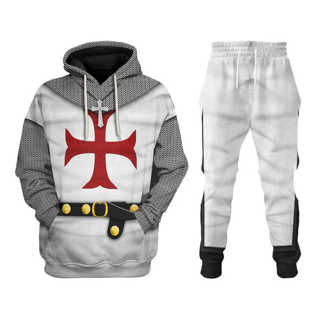 KOE 1147–1149 English Templar Knight Costume Hoodie Sweatshirt T-Shirt Tracksuit CSKOE036