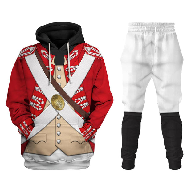 HB British 33rd Regiment Of Foot Uniform All Over Print Hoodie Sweatshirt T-Shirt Tracksuit CSHBC018