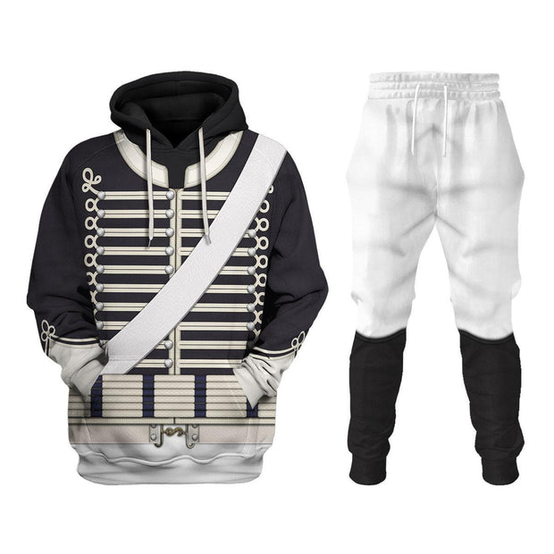 HB British 18th Hussar-Full Dress (1806-1815) Uniform All Over Print Hoodie Sweatshirt T-Shirt Tracksuit CSHBC020