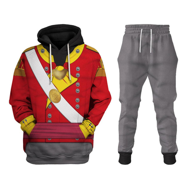 HB 6th Foot (Warwickshire) Officer-Grenadier Company (1812-1815) Uniform All Over Print Hoodie Sweatshirt T-Shirt Tracksuit CSHBC027