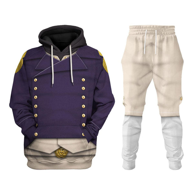 HB Royal Navy Captain-1806 Uniform All Over Print Hoodie Sweatshirt T-Shirt Tracksuit CSHBC038
