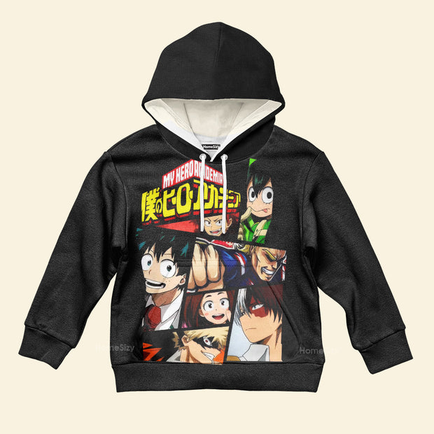 Kids Anime My Hero Academia Hoodies Cosplay Hooded Sweatshirt Casual Pullover Hoodie QT4120901