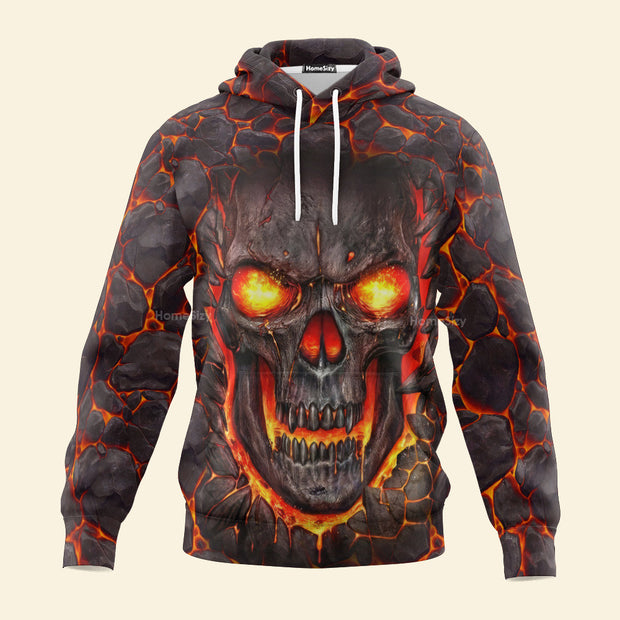 Lava Skull 3D Printed Hoodie QT4120605