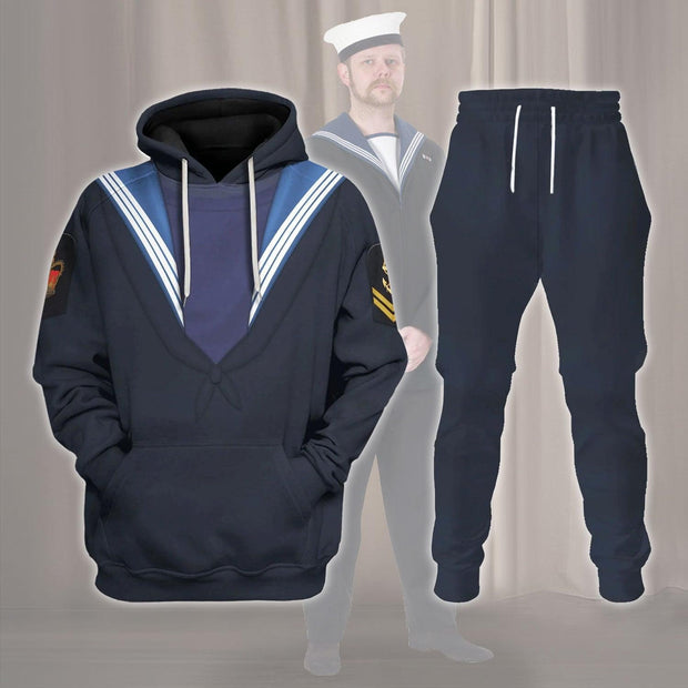 HB WWII Royal Navy - Ratings Costume Hoodie Sweatshirt T-Shirt Tracksuit CSHBC110