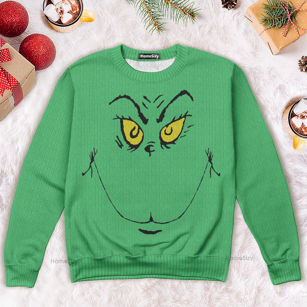 3D The Grinch Custom Cosplay Costume Pullover Sweatshirt Ugly Sweater QT4121901