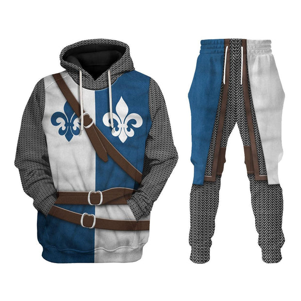KF 12th Century French Knight Costume Hoodie Sweatshirt T-Shirt Tracksuit CSKOF001