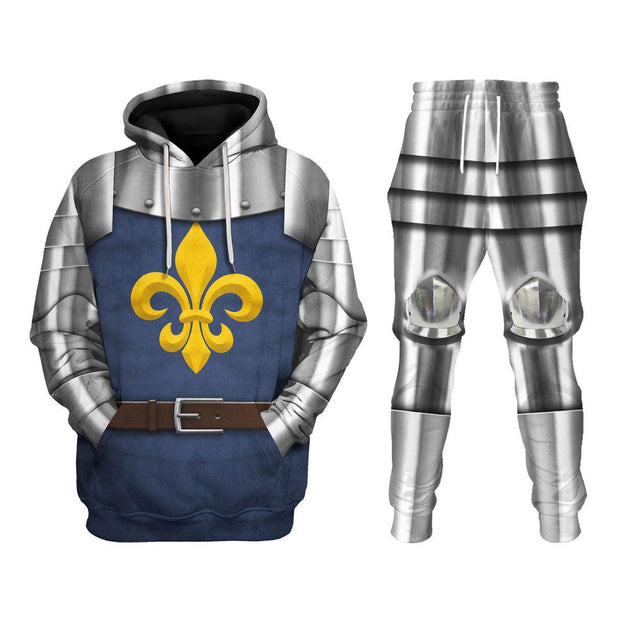 KF 15th Century French Knight Costume Hoodie Sweatshirt T-Shirt Tracksuit CSKOF003
