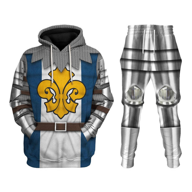 KF 14th Century French Knight Costume Hoodie Sweatshirt T-Shirt Tracksuit CSKOF004