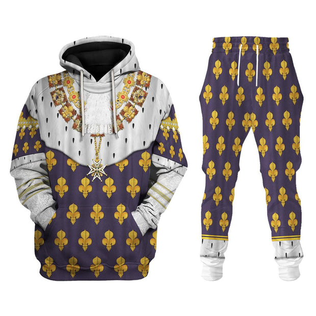 RF Louis XVI of France in Coronation Robes Costume All Over Print Hoodie Sweatshirt T-Shirt Tracksuit CSRFC012