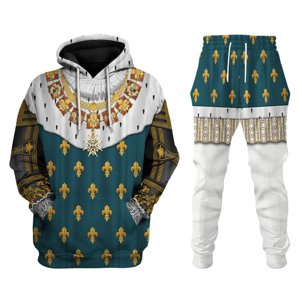 RF Henry IV of France in Coronation Robes Costume All Over Print Hoodie Sweatshirt T-Shirt Tracksuit CSRFC020