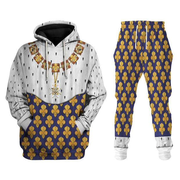 RF Louis XIII of France in Coronation Robes Costume All Over Print Hoodie Sweatshirt T-Shirt Tracksuit CSRFC021