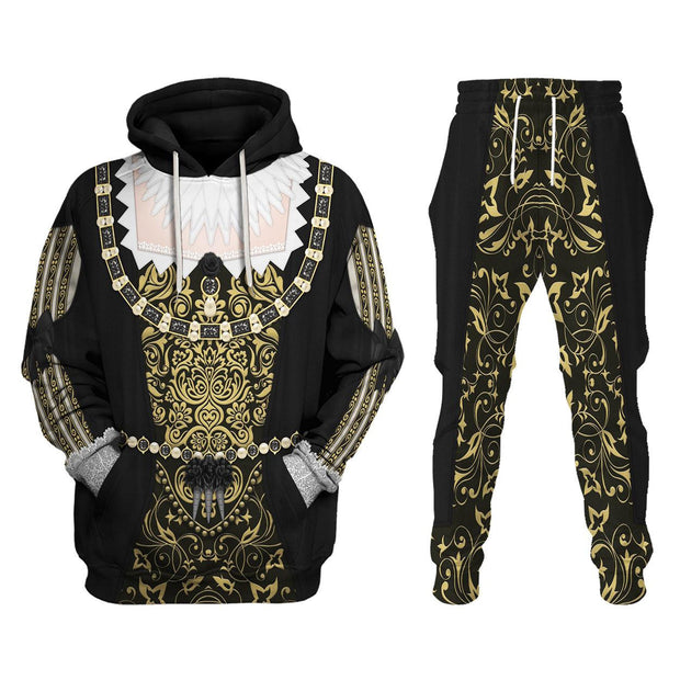 RF Anne of Austria, Queen of France in Coronation Robes Costume All Over Print Hoodie Sweatshirt T-Shirt Tracksuit CSRFC024