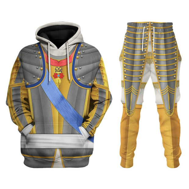 RF Louis XV of France Armour Costume All Over Print Hoodie Sweatshirt T-Shirt Tracksuit CSRFC033