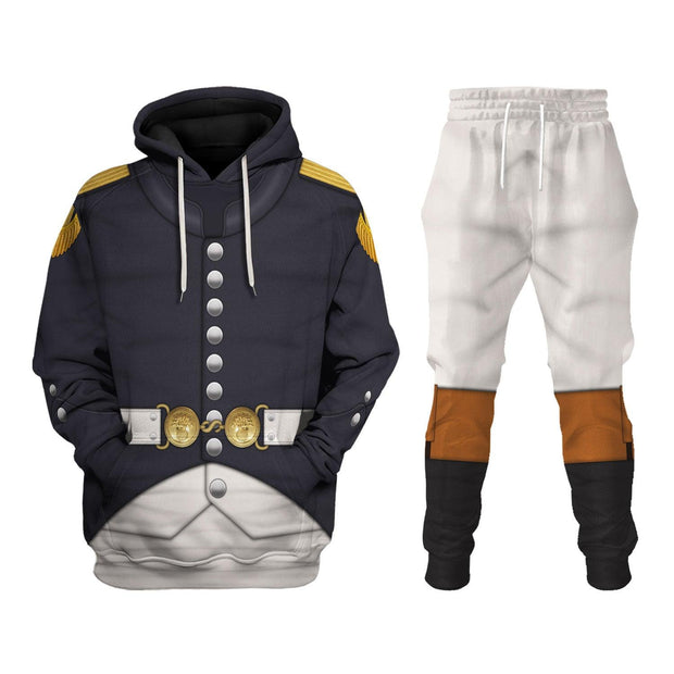 HF Napoleonic French Grenadier Officer-Campaign Dress (1806-1815) Uniform All Over Print Hoodie Sweatshirt T-Shirt Tracksuit CSHFC006