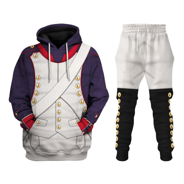 HF French Line Infantry-Fusalier In Full Dress (1806-1812) Uniform All Over Print Hoodie Sweatshirt T-Shirt Tracksuit CSHFC007