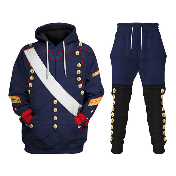 HF French Line Artillery-1806 Uniform All Over Print Hoodie Sweatshirt T-Shirt Tracksuit CSHFC010